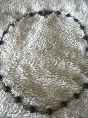 Vintage Genuine Garnet Smooth Beaded Rope of Beads